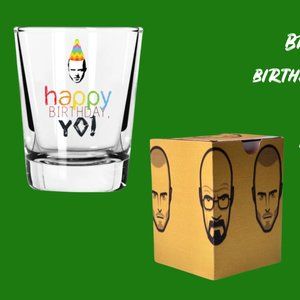TV Breaking Bad BIRTHDAY Shot Glass/ Matching Gift Box